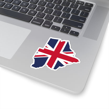 Flag map of Bechuanaland 1885-1966 (Botswana) STICKER Vinyl Kiss-Cut Decal