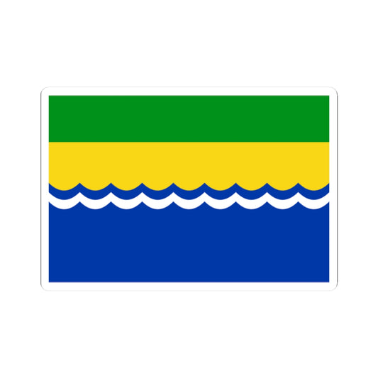 Flag of Azovsky rayon Rostov oblast (Russia) STICKER Vinyl Kiss-Cut Decal