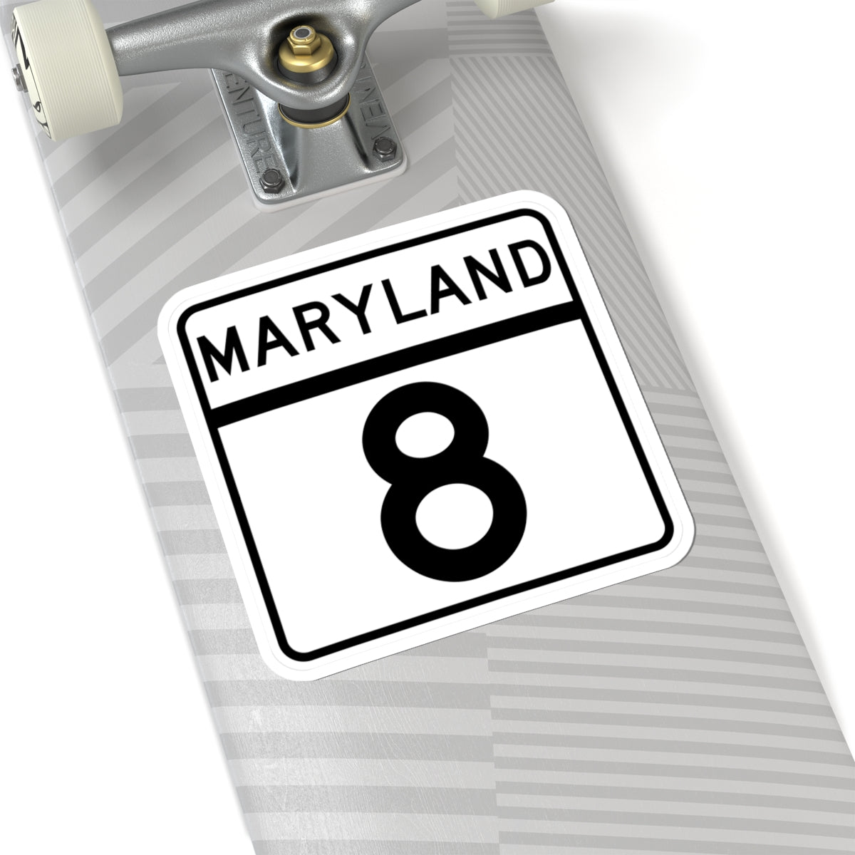 MD Route 8 (Maryland) (Road Sign) STICKER Vinyl Kiss-Cut Decal