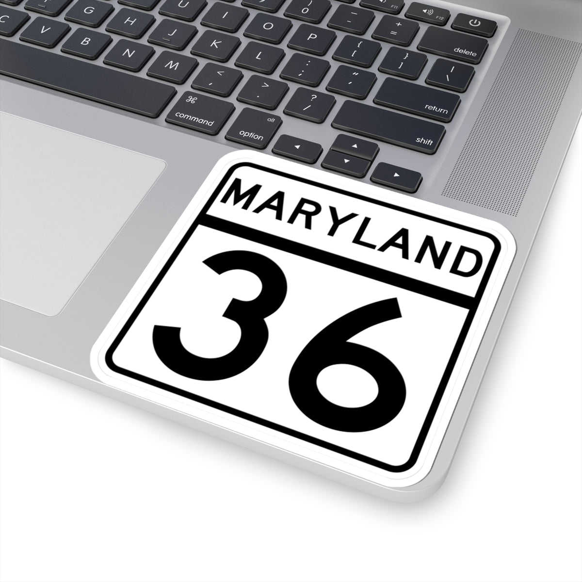 MD Route 36 (Maryland) (Road Sign) STICKER Vinyl Kiss-Cut Decal