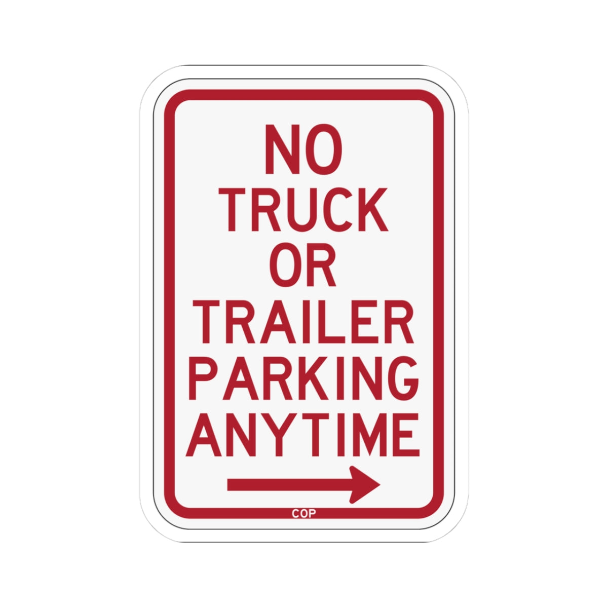PBOT Road sign P1950R (Oregon) (Road Sign) STICKER Vinyl Kiss-Cut Decal