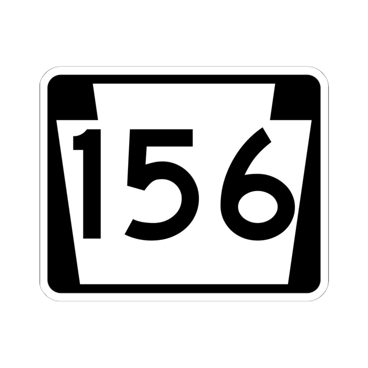 PA-156 (Pennsylvania) (Road Sign) STICKER Vinyl Kiss-Cut Decal