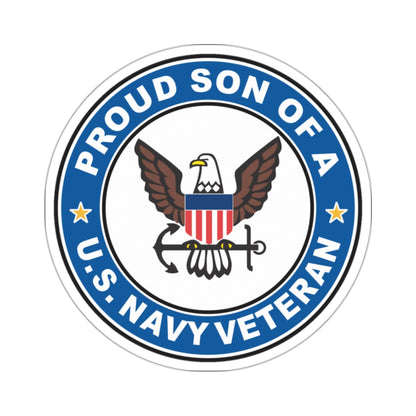 US Navy Veteran Proud Son (U.S. Navy) STICKER Vinyl Kiss-Cut Decal