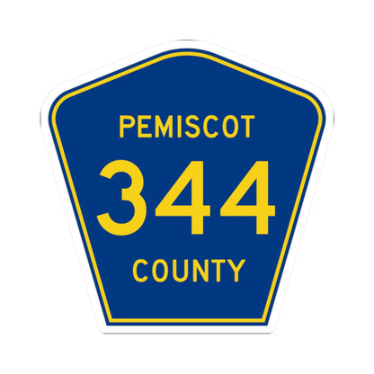 Pemiscot County 344 (Missouri) (Road Sign) STICKER Vinyl Kiss-Cut Decal