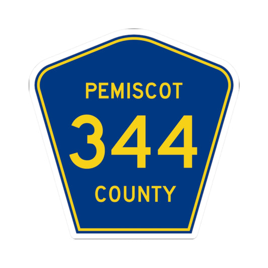Pemiscot County 344 (Missouri) (Road Sign) STICKER Vinyl Kiss-Cut Decal