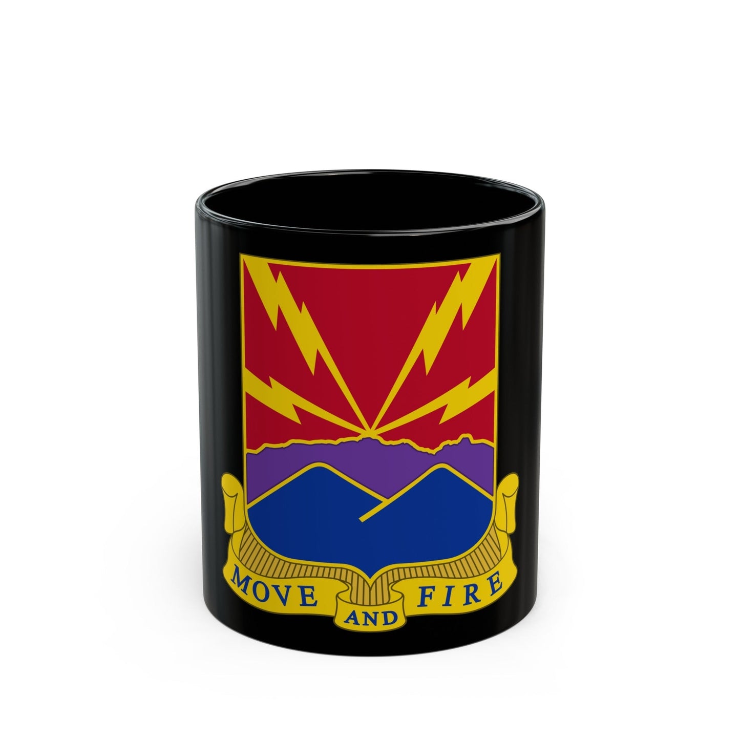 593rd Field Artillery Battalion (U.S. Army) Black Coffee Mug-11oz-The Sticker Space