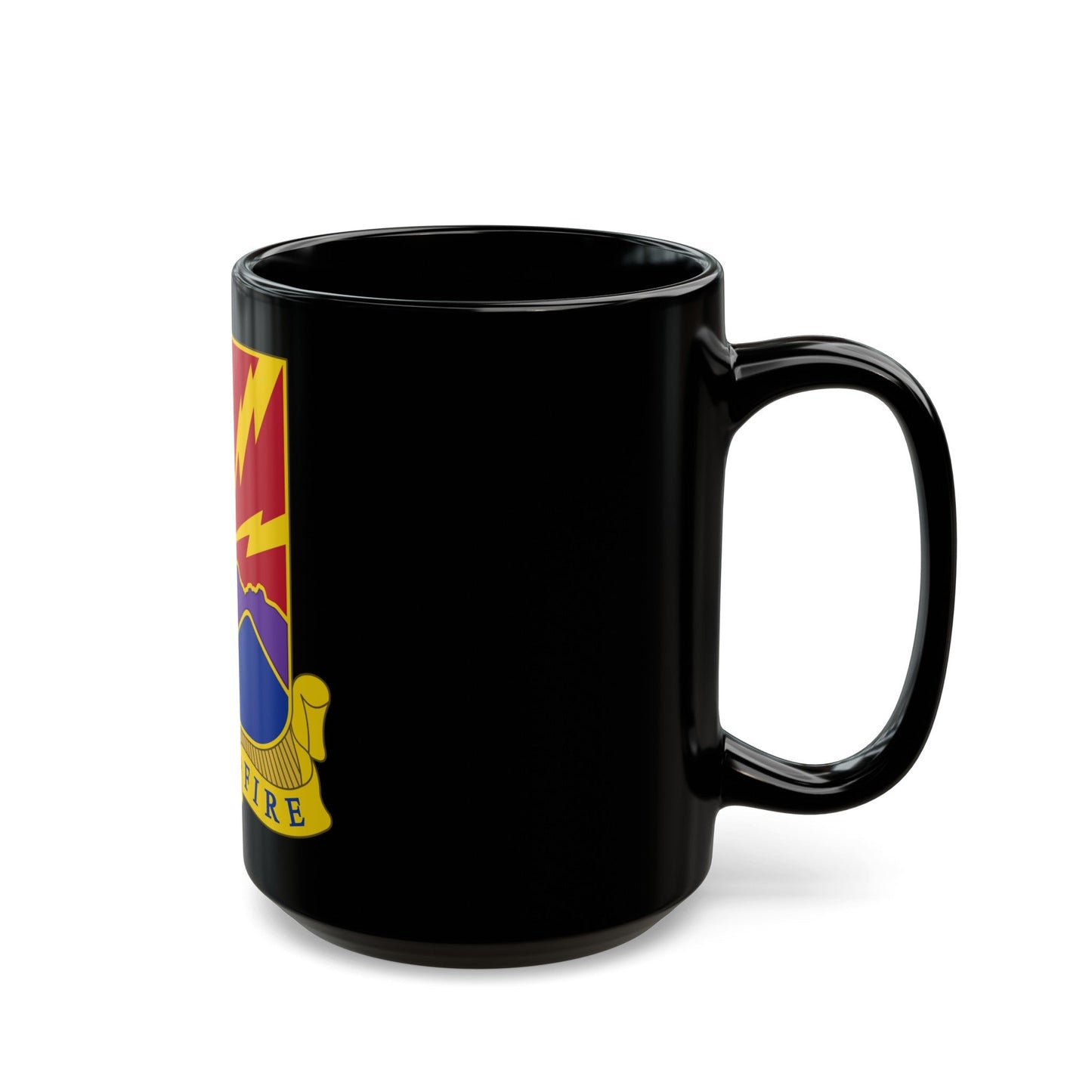 593rd Field Artillery Battalion (U.S. Army) Black Coffee Mug-The Sticker Space