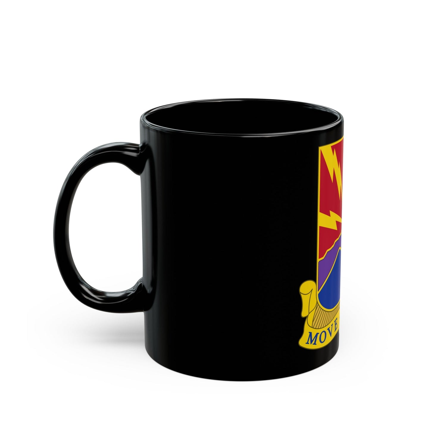 593rd Field Artillery Battalion (U.S. Army) Black Coffee Mug-The Sticker Space