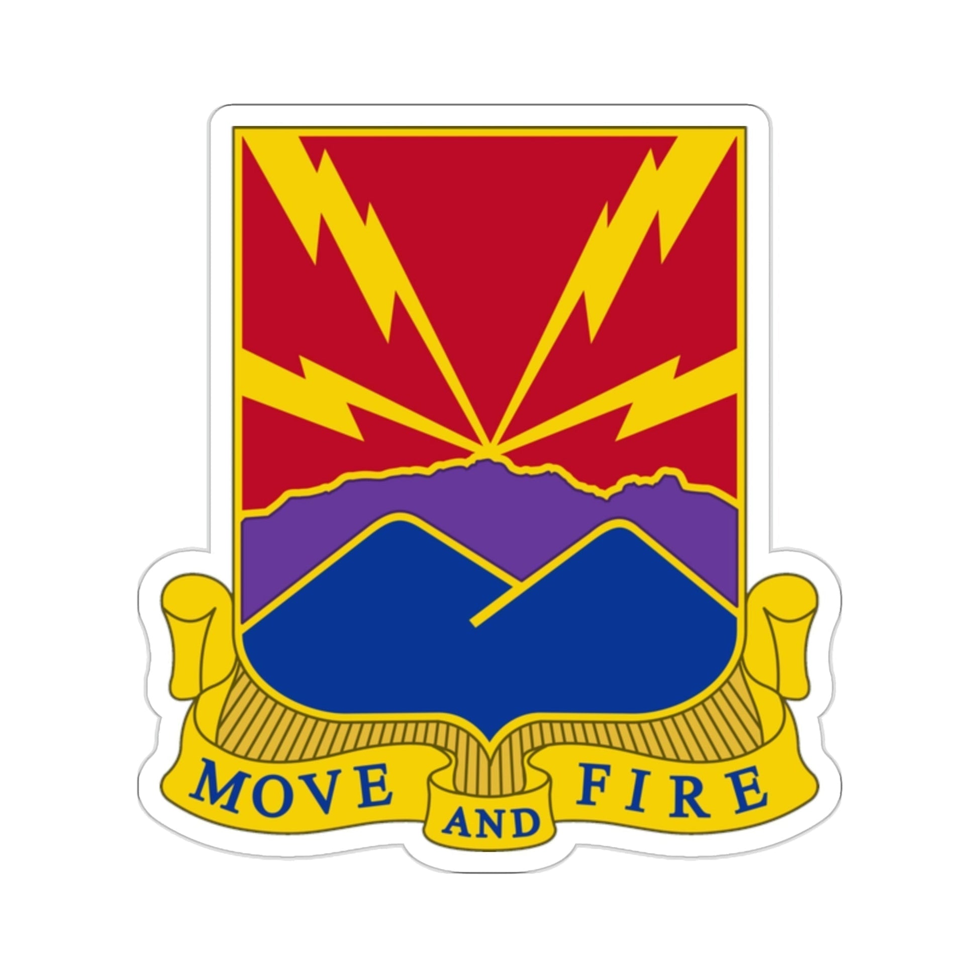 593rd Field Artillery Battalion (U.S. Army) STICKER Vinyl Die-Cut Decal-2 Inch-The Sticker Space