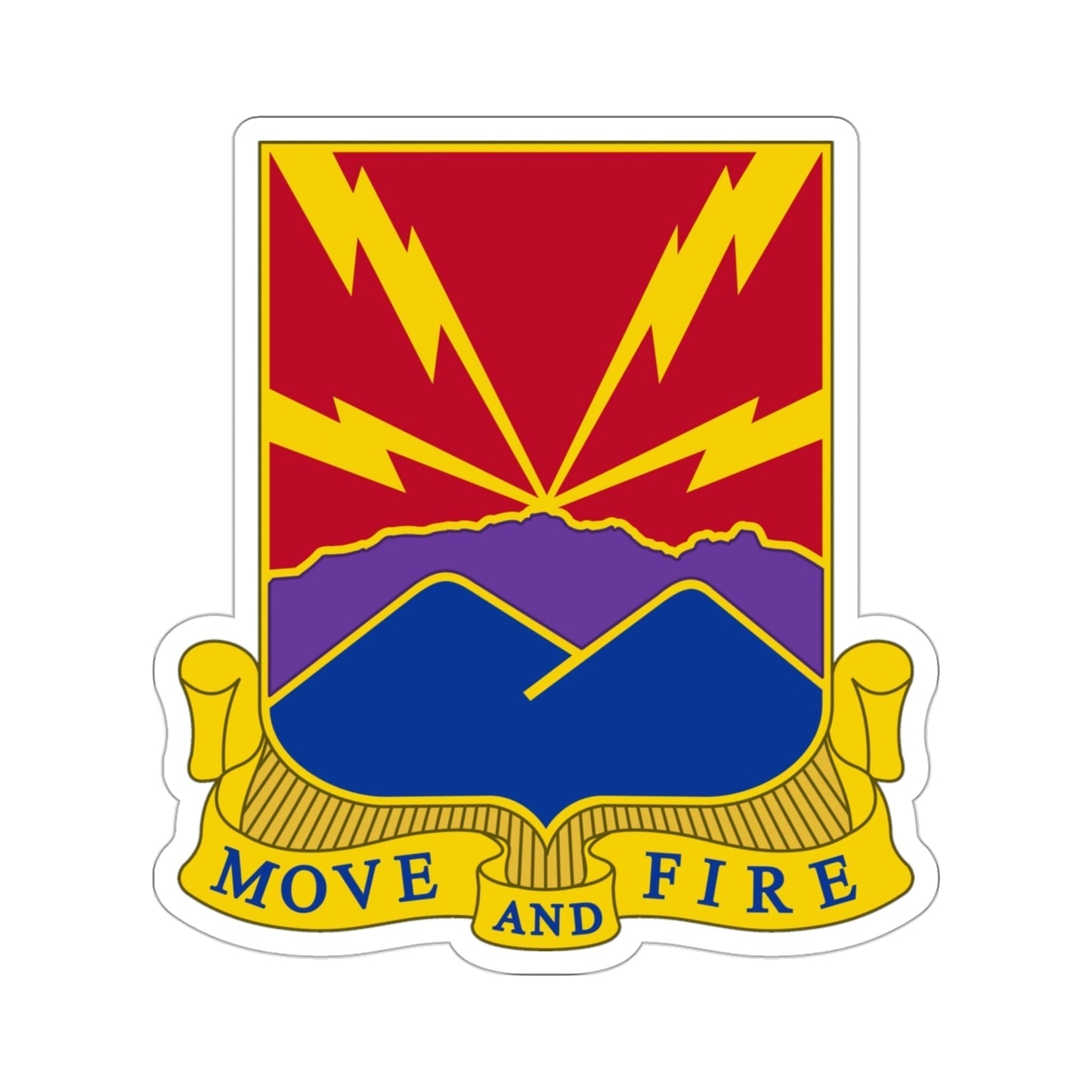 593rd Field Artillery Battalion (U.S. Army) STICKER Vinyl Die-Cut Decal-3 Inch-The Sticker Space