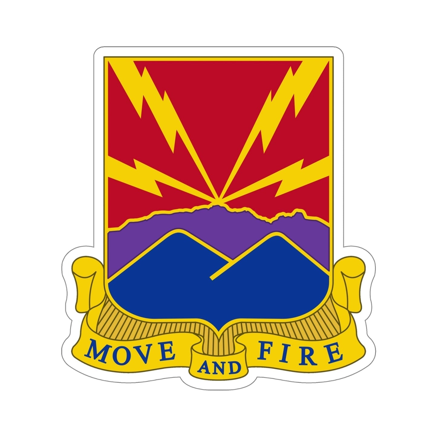 593rd Field Artillery Battalion (U.S. Army) STICKER Vinyl Die-Cut Decal-6 Inch-The Sticker Space