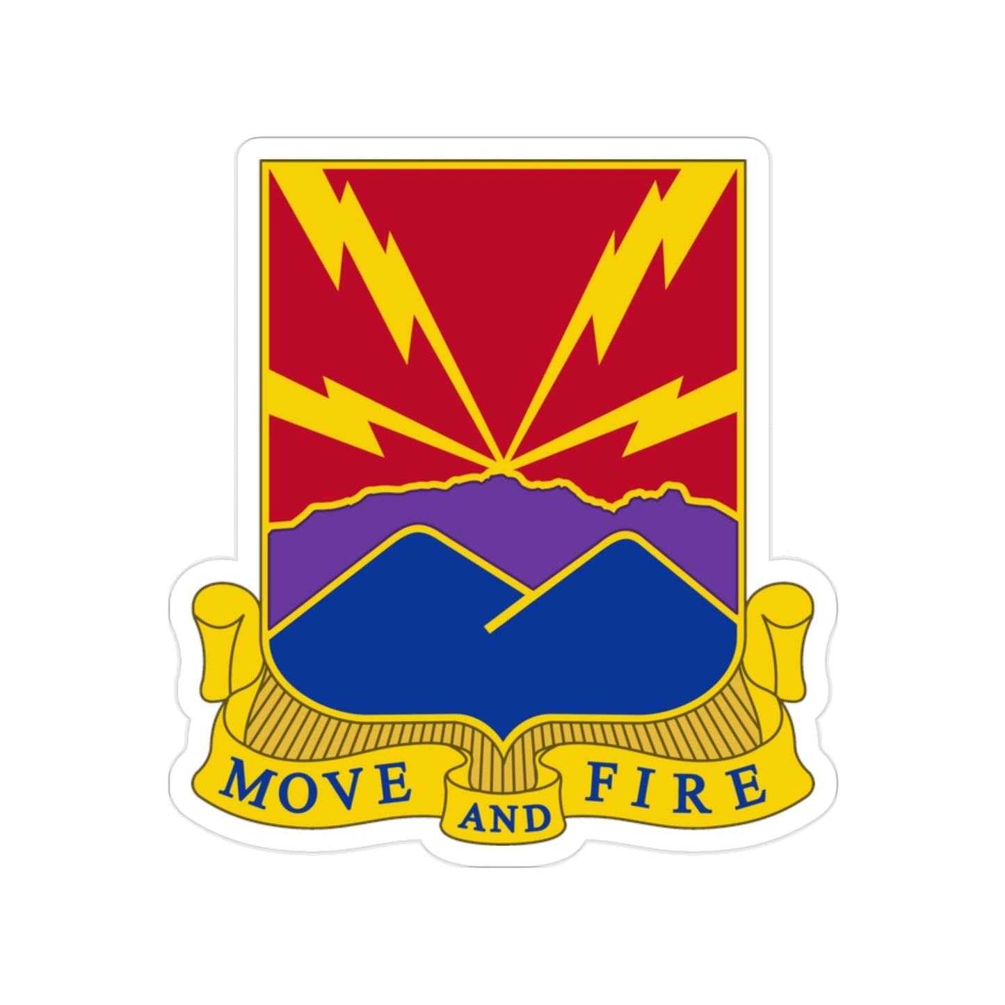 593rd Field Artillery Battalion (U.S. Army) Transparent STICKER Die-Cut Vinyl Decal-2 Inch-The Sticker Space