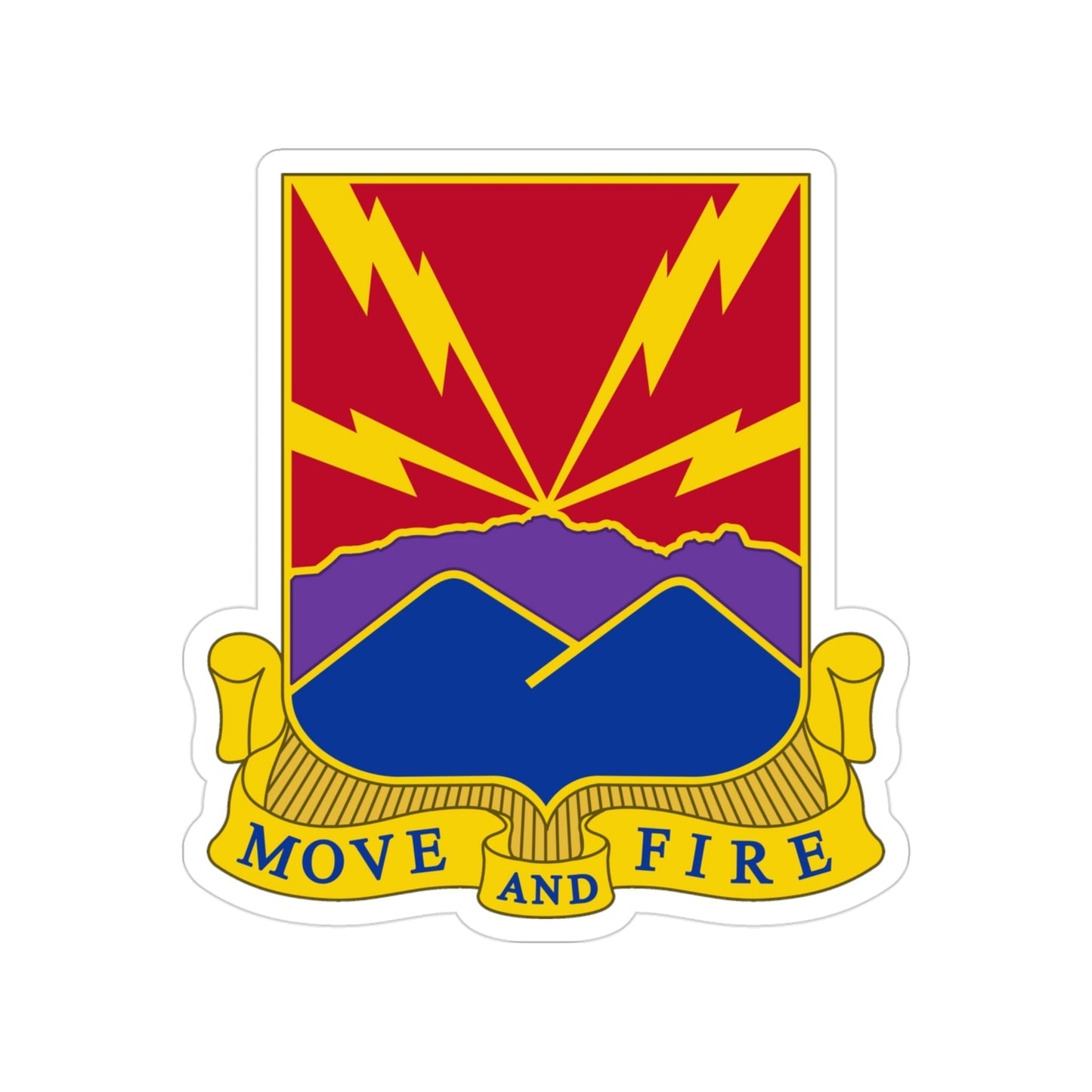 593rd Field Artillery Battalion (U.S. Army) Transparent STICKER Die-Cut Vinyl Decal-3 Inch-The Sticker Space