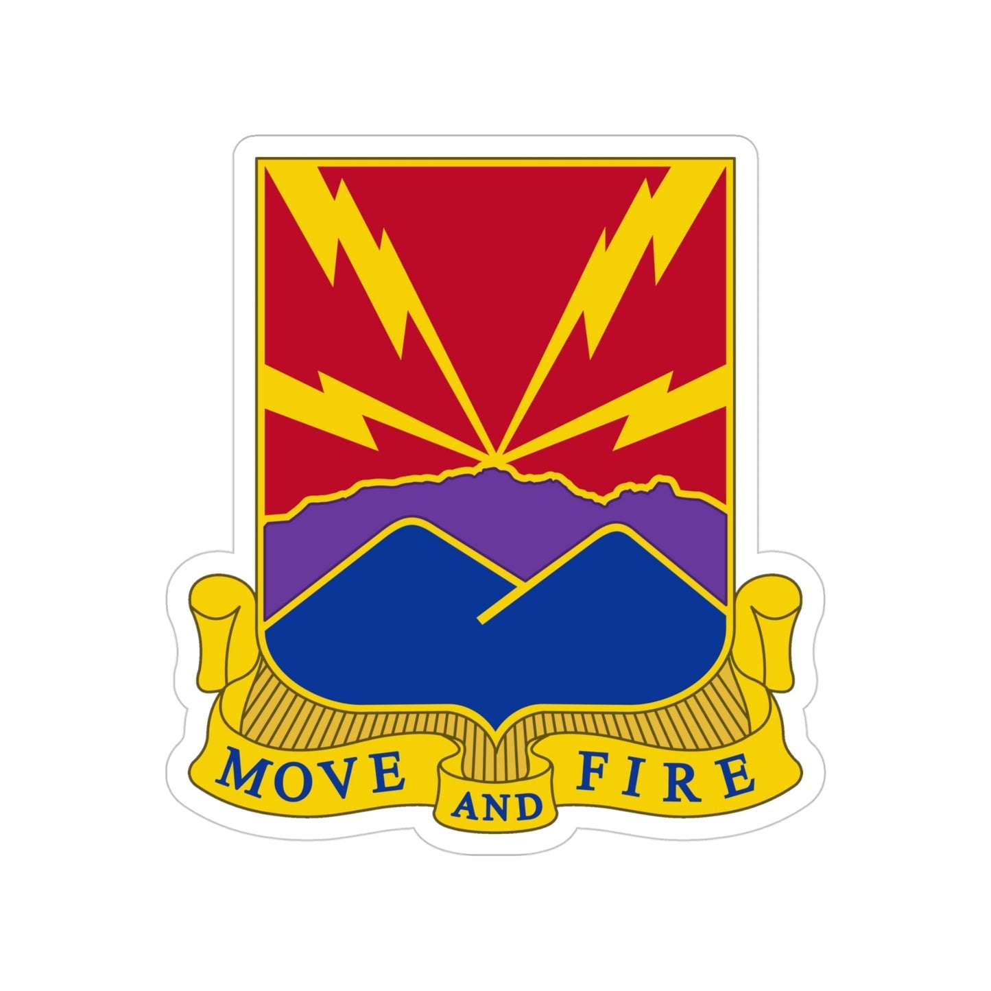 593rd Field Artillery Battalion (U.S. Army) Transparent STICKER Die-Cut Vinyl Decal-4 Inch-The Sticker Space