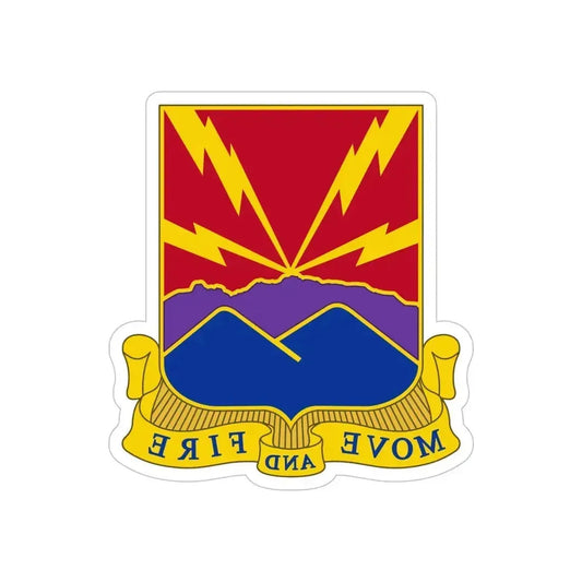 593rd Field Artillery Battalion (U.S. Army) REVERSE PRINT Transparent Die-Cut STICKER 6 Inch Die-Cut Transparent - The Sticker Space