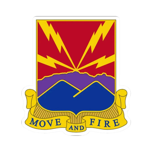 593rd Field Artillery Battalion (U.S. Army) STICKER Vinyl Kiss-Cut Decal 2 Inch White - The Sticker Space