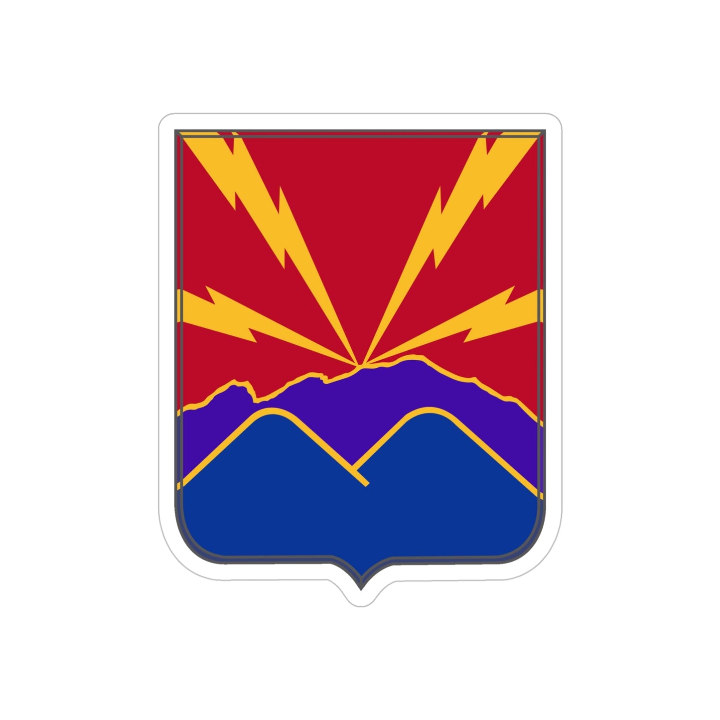 593rd Field Artillery Battalion v2 (U.S. Army) REVERSE PRINT Transparent STICKER-5" × 5"-The Sticker Space