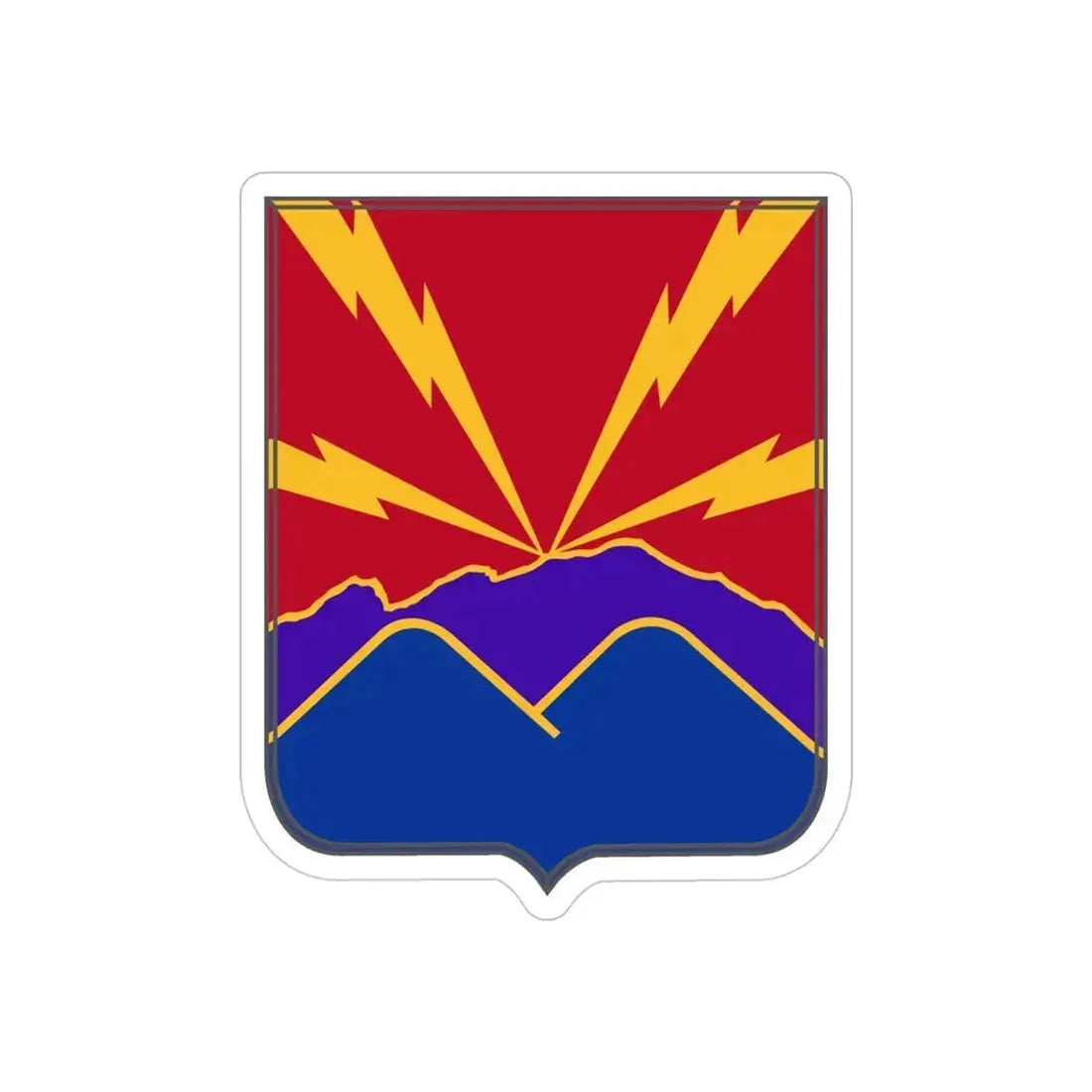 593rd Field Artillery Battalion v2 (U.S. Army) REVERSE PRINT Transparent Die-Cut STICKER - The Sticker Space