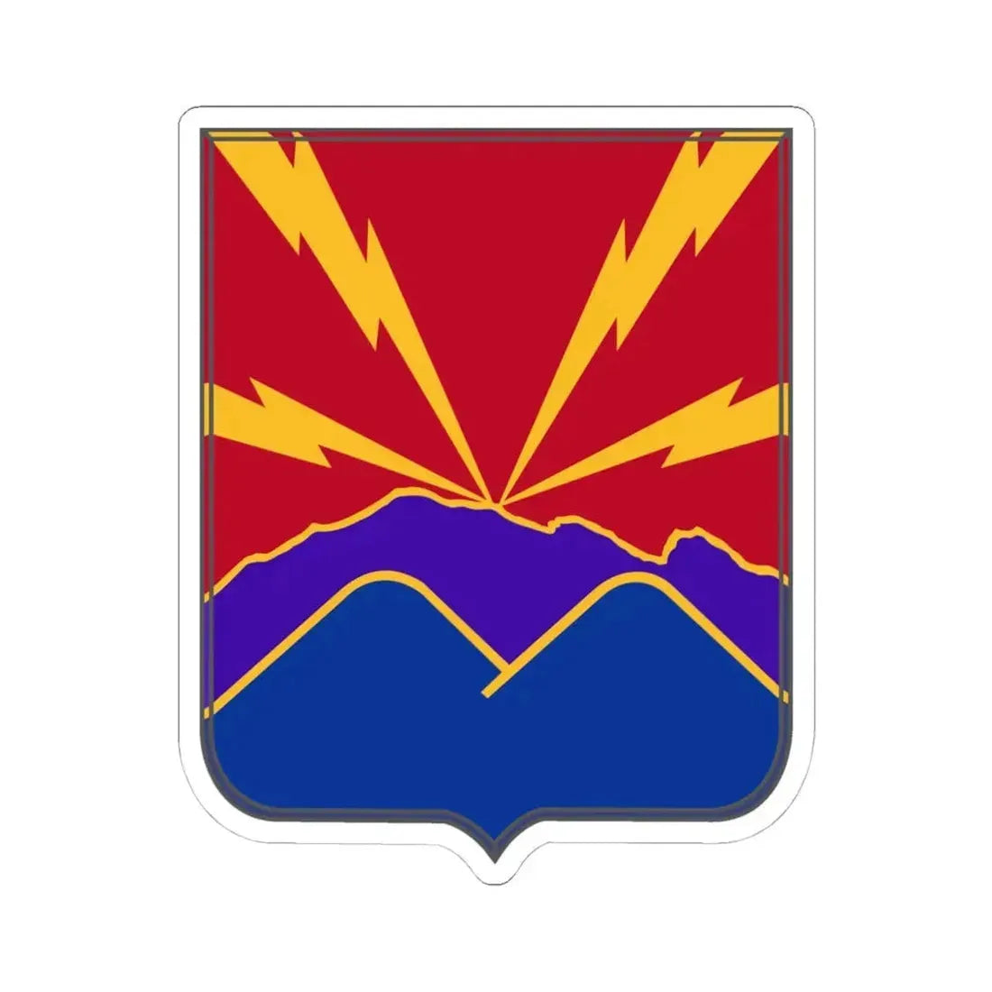593rd Field Artillery Battalion v2 (U.S. Army) STICKER Vinyl Kiss-Cut Decal 4 Inch White - The Sticker Space