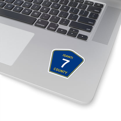 Isanti County 7 MN (Minnesota) (Road Sign) STICKER Vinyl Kiss-Cut Decal