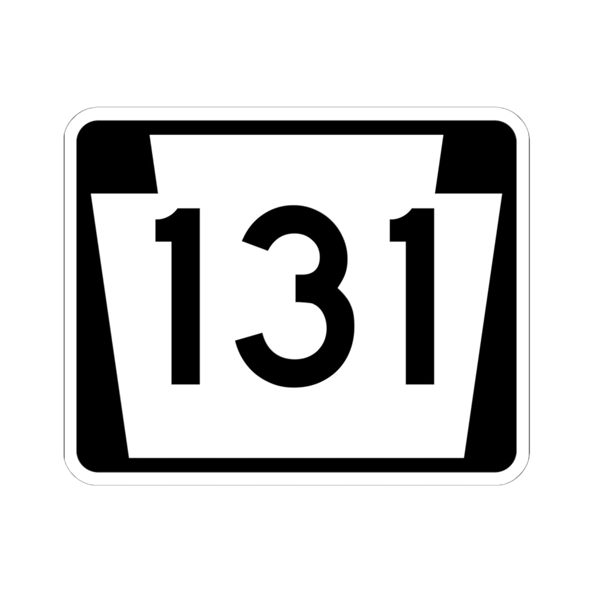PA-131 (Pennsylvania) (Road Sign) STICKER Vinyl Kiss-Cut Decal