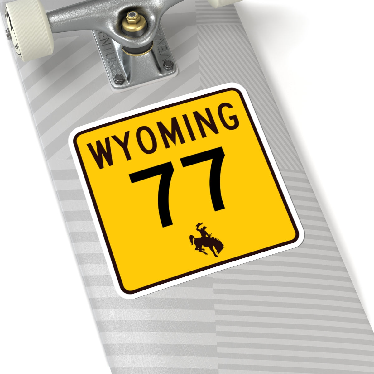 WY-77 (Wyoming) (Road Sign) STICKER Vinyl Kiss-Cut Decal