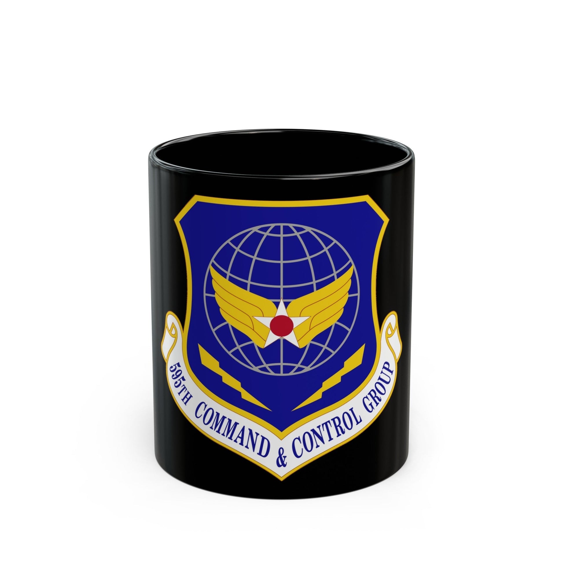 595 Command and Control Group AFSPC (U.S. Air Force) Black Coffee Mug-11oz-The Sticker Space