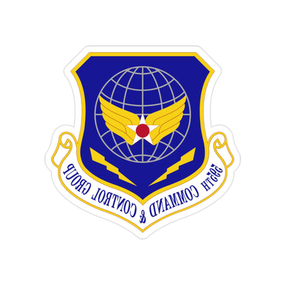 595 Command and Control Group AFSPC (U.S. Air Force) REVERSE PRINT Transparent STICKER-2" × 2"-The Sticker Space