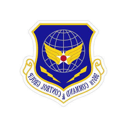 595 Command and Control Group AFSPC (U.S. Air Force) REVERSE PRINT Transparent STICKER-5" × 5"-The Sticker Space