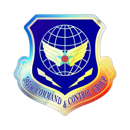 595 Command and Control Group AFSPC (U.S. Air Force) Holographic STICKER Die-Cut Vinyl Decal - The Sticker Space