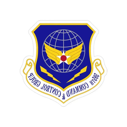 595 Command and Control Group AFSPC (U.S. Air Force) REVERSE PRINT Transparent Die-Cut STICKER 2 Inch Die-Cut Transparent - The Sticker Space