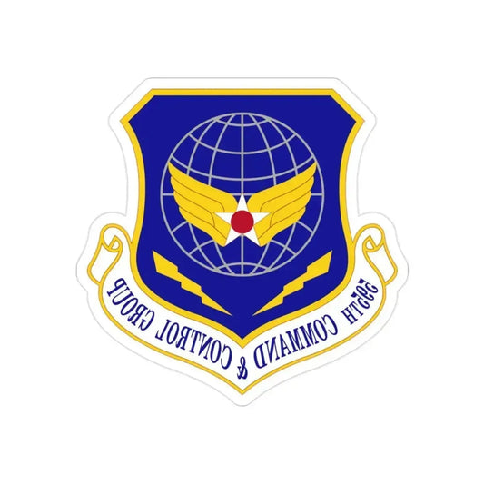 595 Command and Control Group AFSPC (U.S. Air Force) REVERSE PRINT Transparent Die-Cut STICKER 2 Inch Die-Cut Transparent - The Sticker Space