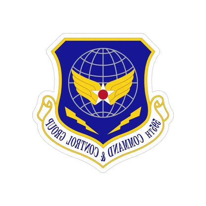 595 Command and Control Group AFSPC (U.S. Air Force) REVERSE PRINT Transparent Die-Cut STICKER 4 Inch Die-Cut Transparent - The Sticker Space