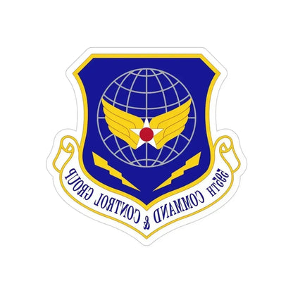 595 Command and Control Group AFSPC (U.S. Air Force) REVERSE PRINT Transparent Die-Cut STICKER 5 Inch Die-Cut Transparent - The Sticker Space