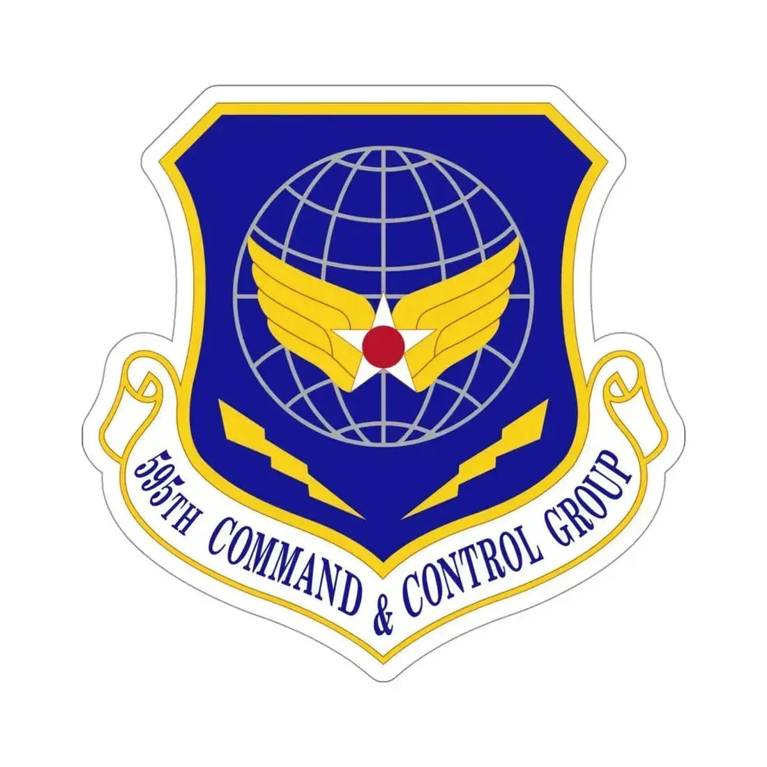 595 Command and Control Group AFSPC (U.S. Air Force) STICKER Vinyl Die-Cut Decal 4 Inch - The Sticker Space