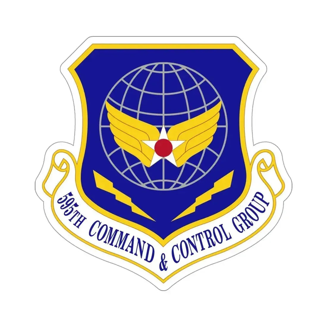 595 Command and Control Group AFSPC (U.S. Air Force) STICKER Vinyl Die-Cut Decal 4 Inch - The Sticker Space