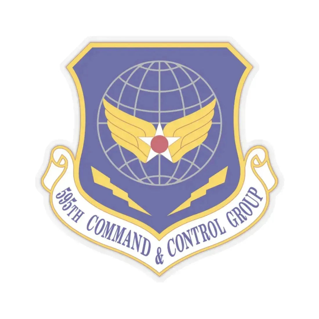 595 Command and Control Group AFSPC (U.S. Air Force) STICKER Vinyl Kiss-Cut Decal 2 Inch Transparent - The Sticker Space