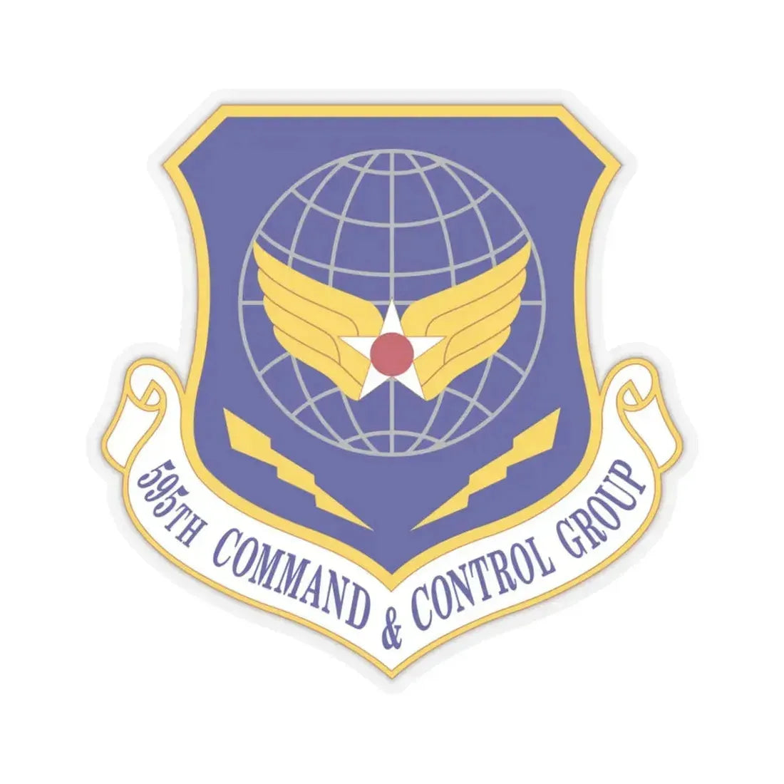 595 Command and Control Group AFSPC (U.S. Air Force) STICKER Vinyl Kiss-Cut Decal 3 Inch Transparent - The Sticker Space