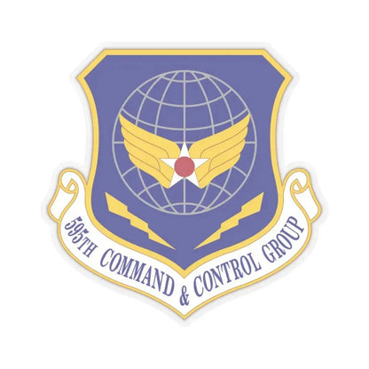 595 Command and Control Group AFSPC (U.S. Air Force) STICKER Vinyl Kiss-Cut Decal 3 Inch Transparent - The Sticker Space