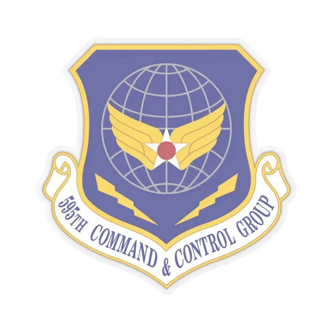 595 Command and Control Group AFSPC (U.S. Air Force) STICKER Vinyl Kiss-Cut Decal 4 Inch Transparent - The Sticker Space