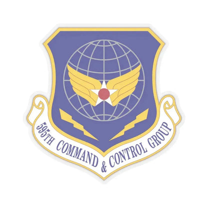595 Command and Control Group AFSPC (U.S. Air Force) STICKER Vinyl Kiss-Cut Decal 4 Inch Transparent - The Sticker Space
