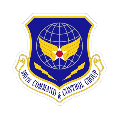 595 Command and Control Group AFSPC (U.S. Air Force) STICKER Vinyl Kiss-Cut Decal 4 Inch White - The Sticker Space