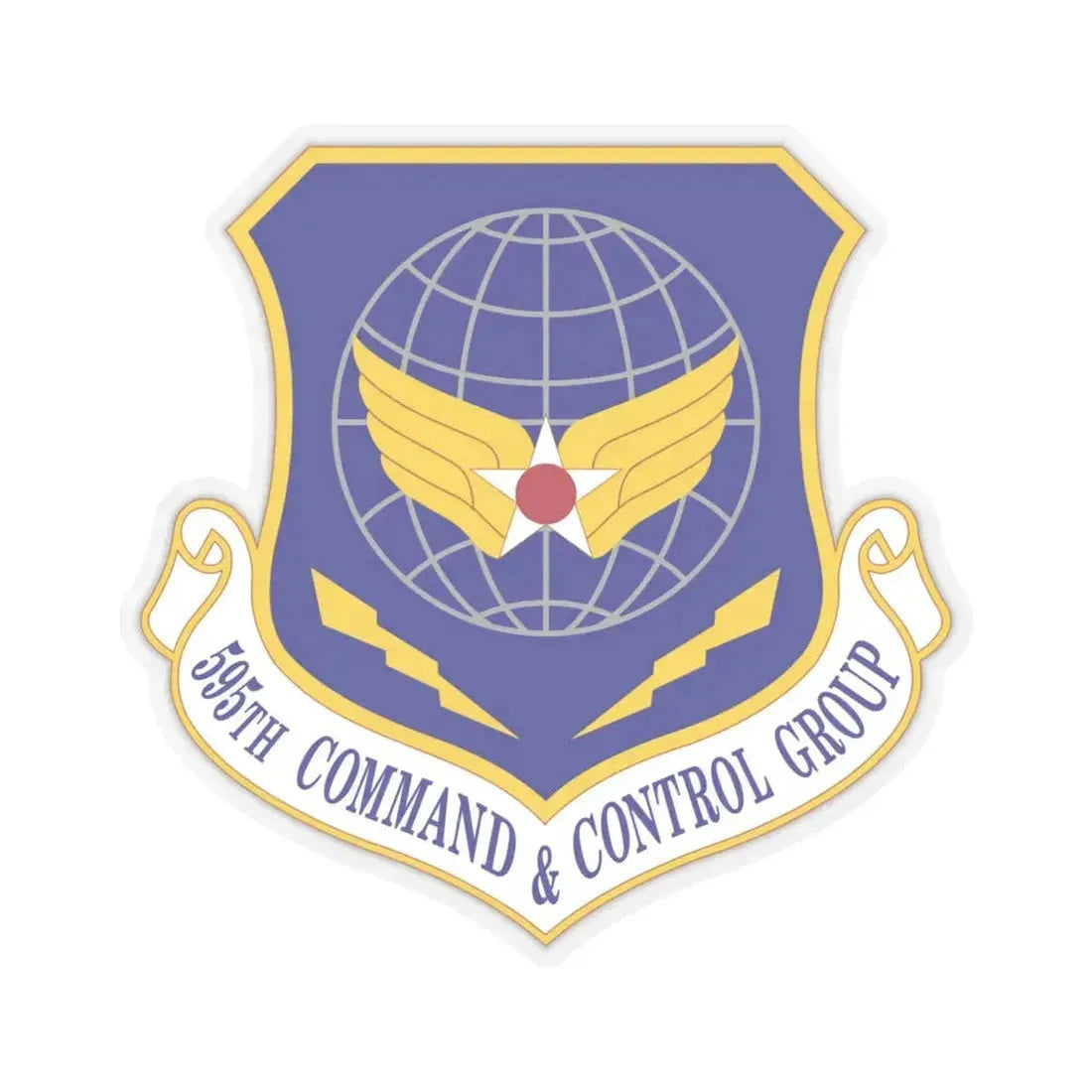 595 Command and Control Group AFSPC (U.S. Air Force) STICKER Vinyl Kiss-Cut Decal 6 Inch Transparent - The Sticker Space