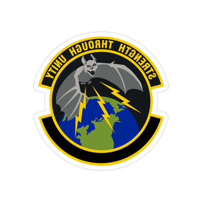 595 Operations Support Flight AFSPC (U.S. Air Force) REVERSE PRINT Transparent STICKER-2" × 2"-The Sticker Space