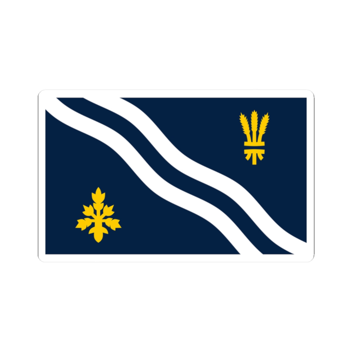 County Flag of Oxfordshire (England) STICKER Vinyl Kiss-Cut Decal