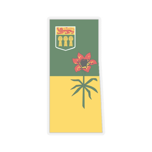 Flag-map of Saskatchewan (Canada) STICKER Vinyl Kiss-Cut Decal