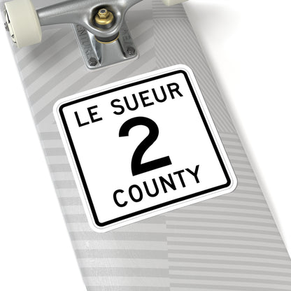 Le Sueur County 2 MN (Minnesota) (Road Sign) STICKER Vinyl Kiss-Cut Decal