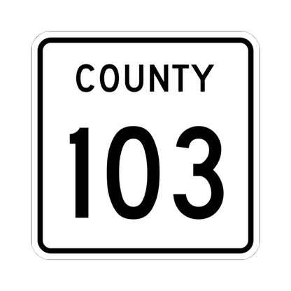 County 103 square (Minnesota) (Road Sign) STICKER Vinyl Kiss-Cut Decal