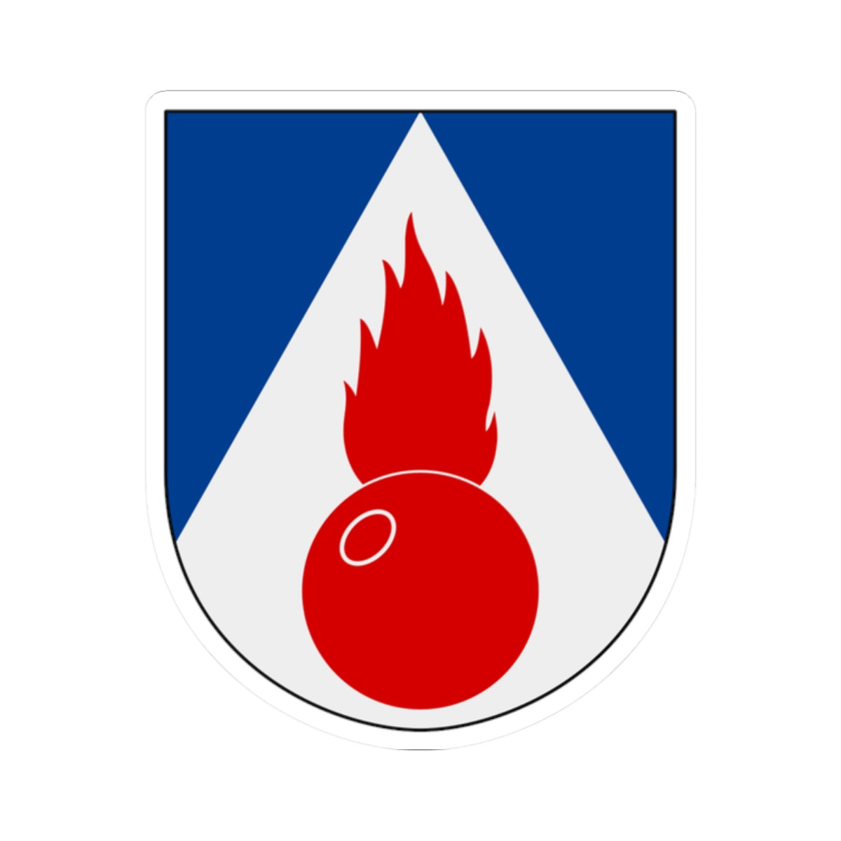 Artilleriregementet 921. kompaniet vapen (Sweden) (Coat of Arms) STICKER Vinyl Kiss-Cut Decal