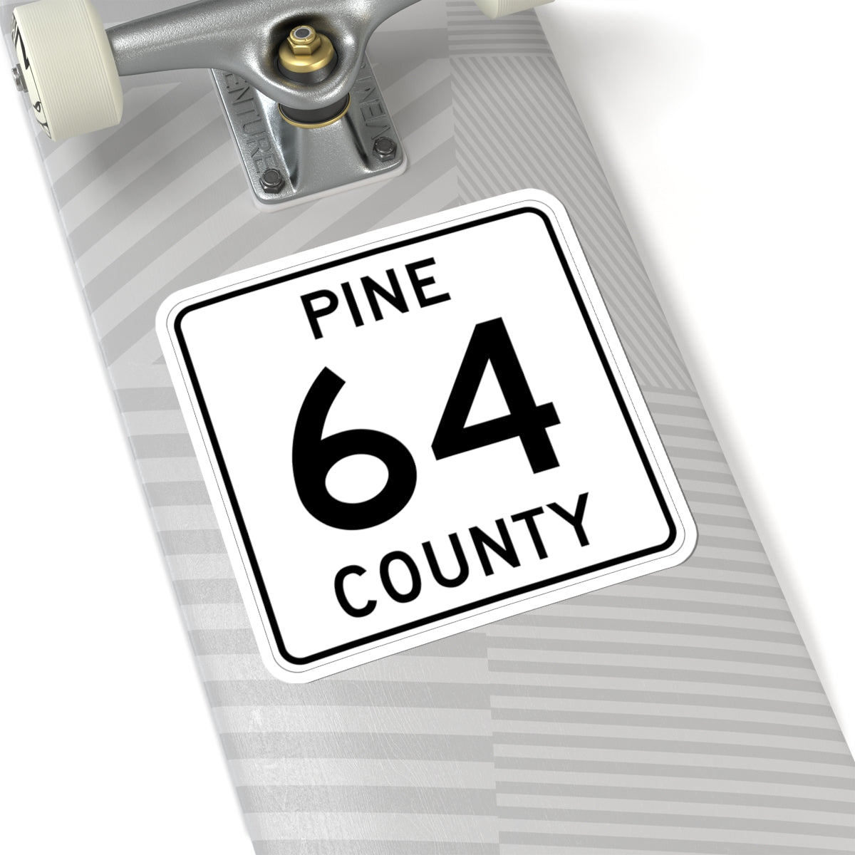 Pine County Route 64 MN (Minnesota) (Road Sign) STICKER Vinyl Kiss-Cut Decal
